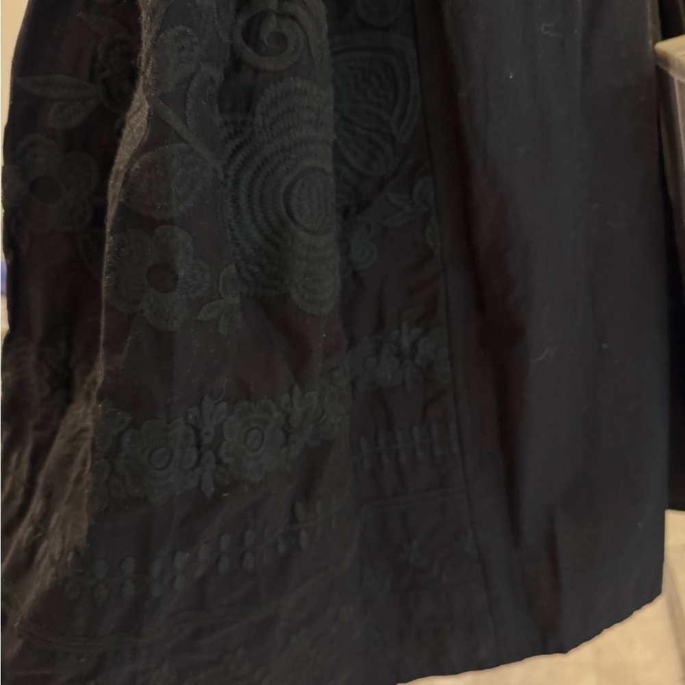 Black A-Line Puff Sleeve Cocktail Dress - Picture 6 of 6